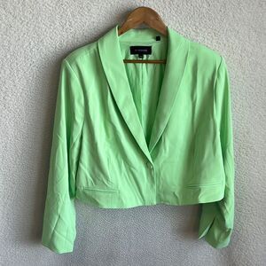 11 Honore Crop Blazer Womens Size 20 Lime Green
